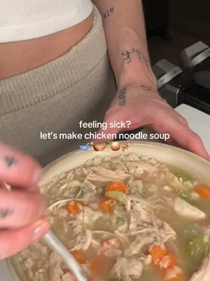 sick outta my minnnndd- make chicken noodle soup with me ♥️ -3 cartons @Kettle & Fire chicken bone broth -1 carton @Jovial Foods stelline pasta  -1 whole rotisserie chicken -half bag baby carrots -half an onion  -half a stalk of celery -2 inch knob of ginger is an added bonus -garlic powder -onion powder -ginger powder -@Maldon Salt flakey sea salt -top with parm ✨✨✨  #EasyRecipe #soup #chickennoodlesoup #healingsoup #sick #sickremedies #coldremedies #holistichealing #healthyrecipe #comfortfood 