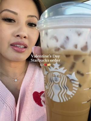 Valentine’s Day Starbucks order ☕️🍓🍰 #starbucksdrinks #starbucksvalentinesdaydrink #starbucksrecipe 