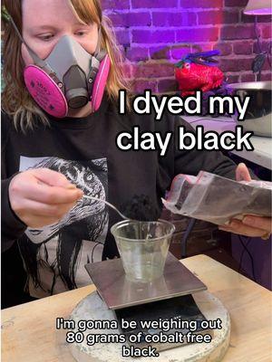 #ad I dyed my clay black the SAFE WAY 😷 . I’ve always dreamed of having a full palette of clay colors, and the journey has officially begun!! I’m so excited to see how the tests turn out with my glazes. It’s super important to wear PPE when working with powdered materials! A lot of this stuff is hazardous to breathe in, so it’s super important to wear a respirator. Also, good hearing protection is important!! When working with loud tools you should always wear something protective for your ears. Plus, the 3M work tunes connects with Bluetooth and you can listen to things while you work! #lowesfinds #lowespartner #affiliatelink #potterytools #potteryprocess #artstudio #artistproblems #artisttears 