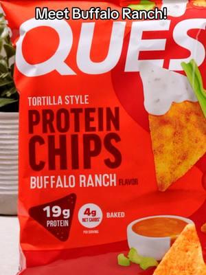 Meet Quest Buffalo Ranch Protein Chips - available exclusively at @target!​ 👉 Tangy heat of buffalo sauce & a zesty hint of ranch 🔥😋​ 👉 19g protein & 4g net carbs per bag 💪​ 👉 Baked to crunchy perfection 💯​ #ItsBasicallyCheating #QuestNutrition #QuestChips #ProteinChips ​