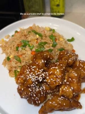 Replying to @🧸 Tonight’s dinner menu : Sesame chicken and veggie fried rice 🥢 @Graza @Kroger @crateandbarrel  #chinese #sesamechicken #EasyRecipe #cutthecakeco #friedrice #cookingformyman #privatechef #FoodTok #tempurabatter #atlanta 