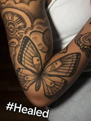 Healed 💚 #tattoo #tattooartist #healedtattoo #butterfly #atlanta #cooltattoo #fyp #foryou 