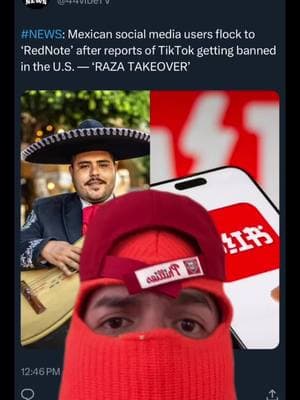 Raza is flocking to RedNote and  it’s getting wild as more and more continue to make their way by the thousands. It’s apparently started because of the alleged ban on TT that is set to take place on the 19th of this month. Still, TT might be saved. Many investors, including Elon Musk, are interested in buying it. #rednote #tiktokbaby #mexicantiktok #raza #44vato 