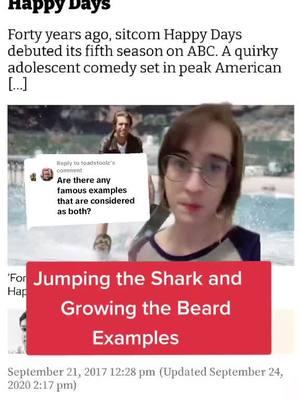 Replying to @toadstoolz Find me on other platforms before the ban! ➡️ Jumping the Shark / Growing the Beard Examples #TvTropes #JumptheShark #growthebeard 