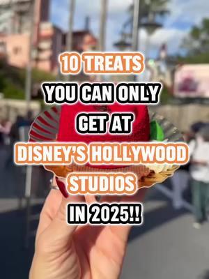 10 Treats You Can ONLY Get at Disney’s Hollywood Studios in 2025!!   #disneyworld #disneyfood #disneysnacks #disneyworldfood #disneyshollywoodstudios #disneytreats #disneyforfoodies #disneyworldtips #disneyworldorlando #disney2024 Top 10 Snacks Disney World, Top 10 Snacks Disney's Hollywood Studios, Disney World Food, Disney World Snacks, Best Disney Food, Best Disney Snacks, Hollywood Studios Snacks