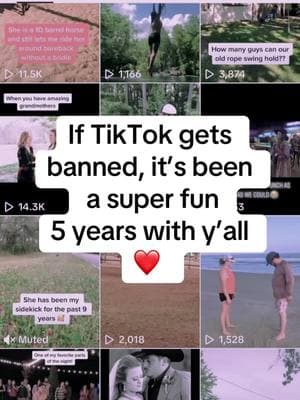 Thank y’all for following along!! I hope we are all laughing about this on the 20th 🩵 #tiktokban #imgoingtomissyall #tiktok #savetiktok #keeptiktok #5years #barrelracer #mypeople #itsbeenfun 