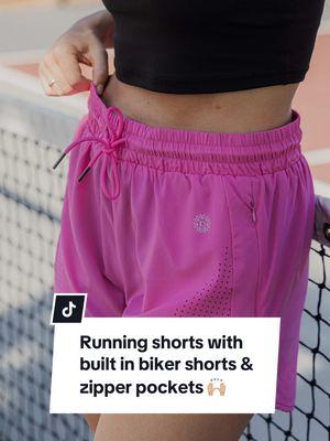 The perfect shorts for “hot mom” walks 🫶🏼 Built in biker shorts (that don’t ride up), double zipper pockets on both sides to store all your things and a drawstring to keep them in place 💕 Comes in 4 colors (black, white, blue and pink) shop them all at our TikTok shop! #momswhoworkout #momootd✨ #momsover30 #womensactivewear #gymfits #gymoutfitswomen 