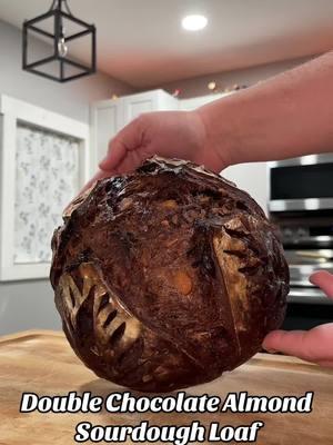 Double Chocolate Almond Sourdough Loaf for this evening. Makes my house smell DELISHH #fyp #sourdoughbread #sourdoughstarter #MaebelleTheSourdoughStarter #sourdoughtok #sourdough #sourdoughinclusions #sourdoughforbeginners #sourdoughinclusions #chocolatesourdough 