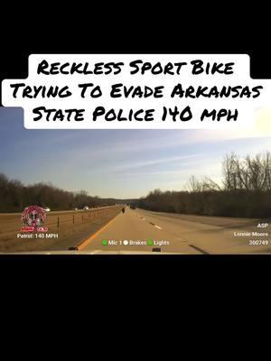 Reckless Sport Bike Trying To Evade Arkansas State Police 140 mph #arkansasstatepolice #policechase #policepursuit #highspeedchase #spikes #gtapolicechass #police #foryou #policechase #policepursuit #arkansas #carchases #carchase #foryou #fyp #fypシ゚viral #lrhncash #lrhn #yn