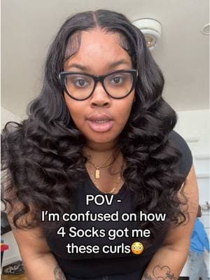 Sock curls? 🤔 u did that 👍🙌🏽🙌🏽🔥🔥🔥. #heatlesscurls #sockcurls #curls #bodywave #bombshellcurls #precurled #wiginstall #wigtok #ohmyprettywig #protectivestyles #gluelesswig #2025trends #hairinspo #wigtok #closurewig #beginnerfriendlywigs #wiginfluencer #wig #fyp #ohmyprettyhair #HairGoals @All Things Naisa✨ 