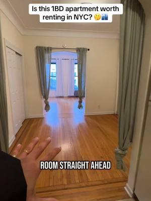 Very well priced and space! Is this 1 bedroom worth renting?  #apartmentsearchnyc #nycapartment #apartmenthunting #rental #nyc #apartmenttour #apartmentsearch 