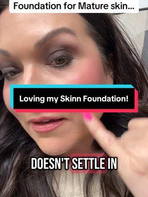 I am LOVING THIS FOUNDATION!! The coverage is amazing! #skinn #foundation #skincare #GlowUp #matureskin 