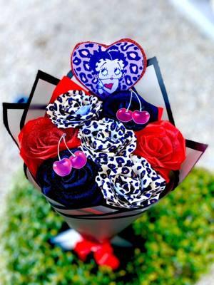 #bettyboop #cheetahprint #eternalroses #azflorist #ribbonroses 