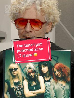 ouch 🤕 on the latest One Song we talk about the live shows that made the biggest impact on us…mostly in the figurative sense, but in the case of L7: quite literally 🥊👃🩸listen to One Song pod / watch full vid on YouTube 🥰🥰🥰 #l7 #grunge 