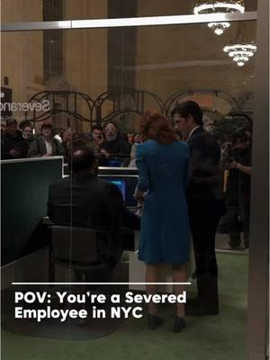 spotted at grand central, #Severance cast reporting for work at Lumon Severance pop up at Grand Central today and tomorrow in honor of Season 2 coming out FRIDAY! @Apple TV gave me early access to the first two episodes and you do NOT want to miss it!  #benstiller #adamscott #brittlower #zachcherry #tramelltillman #severanceseason2 