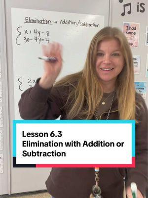 Elimination with addition or subtraction #iteachalgebra #math #algebra #mathematics #iteachmath 