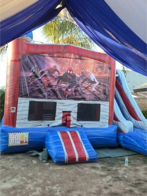 This Spiderman Themed Party came out amazing, our customer was really happy with the result. Visit our website for pricing www.krystalexpartyrentals.com. #spidermanjumper #spiderman #drapedtent #canopy #party #kidspartyideas #krystalspartyrental #partyrentals 