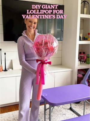 Quick & easy DIY giant lollipop for Valentine’s Day!🍭💘  #creatorsearchinsights #ValentinesDay #DIY #diyvalentine #giantlollipops #diylollipop #vdaygiftideas #valentinesdaygiftideas #vdaygiftsforkids #valentinebasketforkids #diymom 