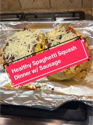 #EasyRecipe #simple #dinner #cooking #cookwithme #healthyrecipes #spaghettisquash #spaghetti #squash #sausage 