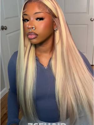 She did a fantastic job 🤩👱🏽‍♀️ ✨18/613 highlights 13*4 HD Lace Wig 24”🔥 🎥@kiana 🎀  #repost #style #blackgirlmagic #zsfhair #blackgirlhairstyles #BlackTikTok #hairtutorial #haircut #blondehair #highlighthair 