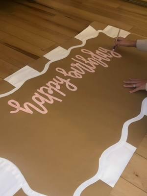 It’s been funzies #paintwithme #birthdaybanner #bannerpainting #paintedbanner #handwriting #painting #banner 