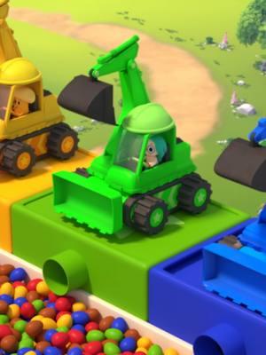 Who’s excited for the colorful excavators game?🚜 #toycar #Pinkfong #LearnNPlay #education #kidssong #colorsong