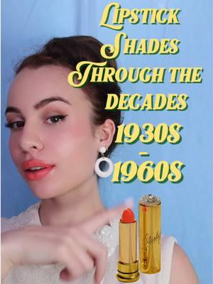 Lipstick Shades through the Decades: 1930s-1960s 💄  I don't go anywhere without my lip products, and love trying different shades, especially when they are vintage-inspired!  My favorite style decades, the 1930s-1960s, align perfectly with the lipstick shades offered by Starlight vintage cosmetics 🩵 Featured: 1930s-Begin the Beguine  1940s-A Salute in Red 1950s- Think Pink 1960s- Holly’s Peach Which one is your favorite?👇 😊 • Follow me for more vintage inspired content 🩷 • • • #vintagemakeup #vintageinspired #vintagelipstick #vintagestyle #1940s #1960s #1930s #1950s