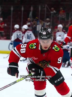 up close and personal👀 #sportsvideographer #workinginsports #connorbedard #canonr5markii #chicago #NHL #hockey #unitedcenter #blackhawks #sportsvideography 