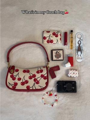 Coach Cherry Swinger🍒 @Coach #whatsinmybag #whatsinmypurse #coach #pursetok #coachswinger #coachbag #cherrycoachbag #cherrycoachcollection #girlythings 