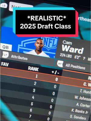 Updated 2025 Draft class for Madden franchise #madden25 #draftclass 