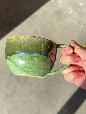 obsessed with this piece!!! :3 excited to make more. #ceramics #pottery #glaze #clay #wheelthrowing #artist #studiovlog #artvlog