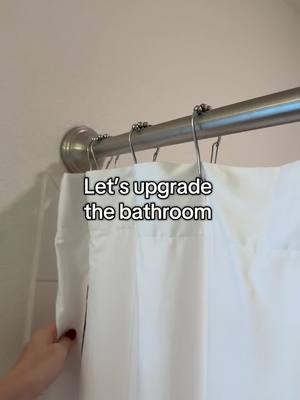 Say goodbye to the hassle of hooks! 🚿✨ This shower curtain slides on in seconds—super sleek, mess-free, and a total game changer for your bathroom! 🛁💡 #ShowerCurtainHack #NoHooksNeeded #BathroomUpgrade