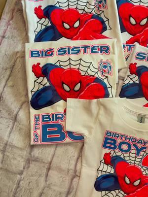 Spider-Man family shirts 🥰🥰🥰 #jasminecornercustoms #GrindMode #fypシ #lovewhatido #fypageシ♡❤️🧿 #ordertoday #placeorder 