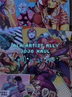 What I got at artist ally 💙✨#anime#animepasadena2024 #animepasadena #conventionhaul #haul#arthaul #animehaul#merchhaul #jojo #jjba #kawaii #pincollection #kawaiiaesthetic #jojosbizarreadventure #animefyp  #jjbafanart #mistaguido #mista#goldenwind #steelballrun #stoneocean #jjbaedits #jjbapart5 #fanart