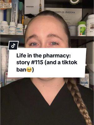 Life in the pharmacy: story #115 (AND TIKTOK BAN UPDATE)#tiktok  #ban #tiktokban #farewelltiktok  #retail #pharmacy #karen #crazy #tuesday #fypage #fy #fypシ゚viral #viral #fypシ #abc #xyz #abcxyz #foryou #foryoupage #storytime #story #time #haha #lol #january #2025 #follow #me #on #instagram #healthcare #pharmacist #rph #pharma #advice #recommendations #us #usa_tiktok 