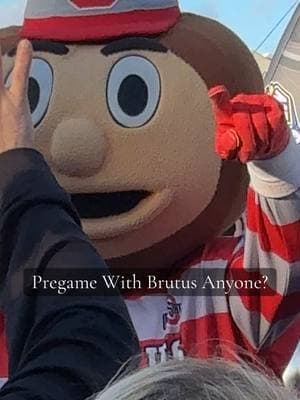 Brutus knows what up!!! ❤️🖤🩶 #fyp #foryou #cindy915 #goodyearcottonbowl #ohiostatefootball #ohiostatebuckeyes #brutus #collegemascot 