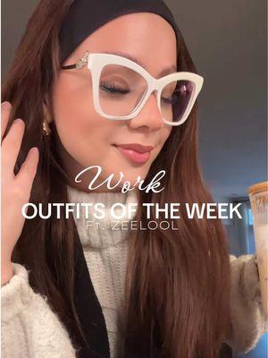 OOTW 🩵❄️ ft. @Zeelool Optical use code SKYLER at checkout to save! 🛍️ #outfitoftheweek #outfitoftheday #zeelooleyewear #businesscasual #officeoutfit #zeeloolhaul #OOTD #officefits 