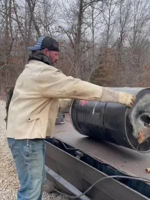 Turning scraps into fuel! Watch us make DIY homemade charcoal - sustainable and simple! #DIY #charcoal #farmlife #yp #reels #welding #welder