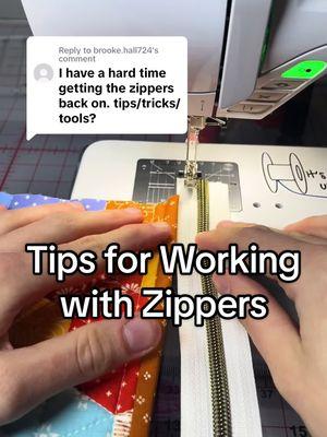 Replying to @brooke.hall724 the link to the zippers I use is in my bio :) what other questions do you have about working with zippers? #quilting #quilts #sewing #quilter #quiltersoftiktok 