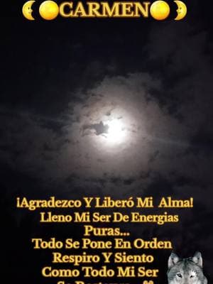 #noche #yo #energia #esencia #vida #Gracias #universe #conexion #espiritualidad #naturaleza #luna #lunallena #moon #fullmoon #wolf #hechoesta #asisea #iloveyou #disfruta  🌜🌕🤲🫶💫🫶🤲🌕🌛