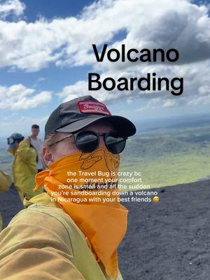 Ohhh to be in your 20s in Central America 😅 #travel #travelinspo #travellife #centralamerica #volcanoboarding #nicaragua #nicaraguatravel #volcano #sanjuandelsur