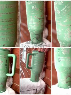 #zachbryan tumbler file is from @307 Cups and just added and changed some songs and images per customer request. This sage green is one of my favorite colors but wow its hard to get a good picture of!#customcups #engravedgifts #engravedtumbler #rlazytdesigns #customtumblers 