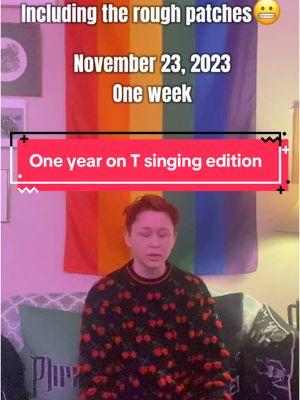 Hopefully I’ll see y’all in another year for the two year update… and hopefully by then I’ll have relearned belting so I can finish this in the right octave😅 it’s been real y’all, find me in the bio links, and we’ll see where everything goes #transvoice #queer #oneyearontestosterone #tvoice #tvoiceupdate #trans #lgbtq #passingthrough #kadenmackay #wheretofindme #fyp #transmasc #nonbinary #singing @Kaden MacKay I’m sorry how badly I mangled your song, but it’s genuinely been such a wonderful grounding song to stay in the moment on this journey❤️