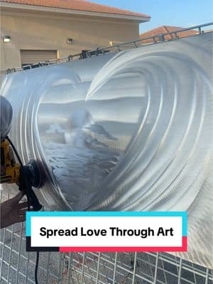 Spread love through art #Heart #Art #Waves #MetalFabrication #PeteKozaMetalArt #FYP ##Massfollowing##Trend##movement##aluminumArt##metalart##longervideo##mystyle ##ArtOfTheDay##Painting##pete