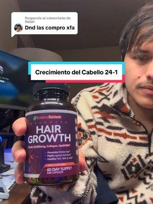 Respuesta a @Natali  Vitaminas Avanzadas para el Crecimiento del Cabello 24 en 1 ✔ 10,000 mcg de biotina, fortaleciendo cabello, piel y uñas. ✔ Colágeno y OptiMSM patentado, que promueven una regeneración natural más fuerte. ✔ Saw Palmetto y goMCT, ingredientes clave para combatir la caída del cabello. ✔ Fórmula completa 24 en 1, diseñada para mejorar tu salud y belleza desde adentro. ✔ Suministro para 60 días, ideal para obtener resultados visibles y duraderos. Recupera tu confianza con un cabello, piel y uñas más saludables. #VitaminasCrecimientoCabello #biotina10000mcg #colágeno #optimsm #SawPalmetto #cuidadopersonal #tiktokshopcreatorpicks #tiktokshopholidayhual #giftguide #giftguide #spotlightfinds #tiktokshoploveatfirstfind 