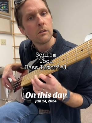 #onthisday Schism by Tool Bass Tutorial #guitartok #howtoplayguitar #guitartutorial #bass #basstutorial #basslesson 