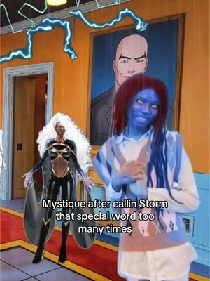 tiktok it’s joke, nobody got hurt😘 #mystique #storm #ororomunroe #floptok😍😍😭😌🤞💅💅 #fyp #floptok #xmen #marvel #emmafrost 