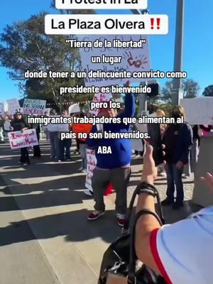 "Land of the free" a place where having a convicted felon as a president is welcomed but hard working immigrants who feed the country are not.#repost #LA #protestaplazsaolvera #MexicanLivesMatter #spreadtheword #us #mexicantiktok ##CapCut 