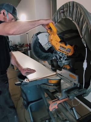 Had to bring the big saw to the job site. Needed to cut 14 inche wide pieces and the 12 inch slider made easy work of it. This DeWalt 120 volt Flexvolt cordless 12 inch slider is my favorite job site saw. #woodtok #woodworking #finishcarpentry #bunkbeds #construction #whitefishmontana  @DEWALT 