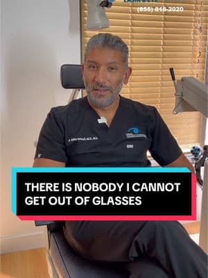 There is nobody I cannot get out of glasses 👓 #tiktok #LearnOnTikTok #fyp #lens #lasik #vision #visioncorrection #ophthalmology #ophthalmologist #doctorsoftiktok #surgeonsotiktok #surgery #eyesurgeon #eyesurgery #foryou #glasses #eyes 